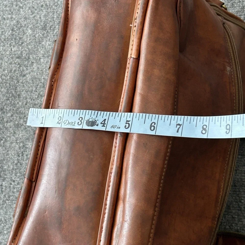 Hartmann Bag Attache Brown Leather‎ Laptop Soft Case Shoulder Briefcase Travel